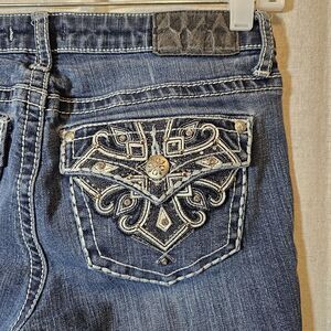 Soundgirl Juniors Size 3 Low Rise Cropped Embellished Sparkle Butt Cute Y2K